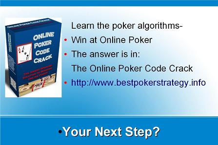 win cash in online poker with the online poker crack